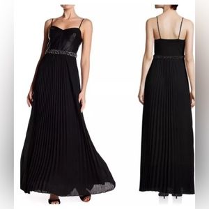 Laundry by Shelli Segal Faux leather maxi dress